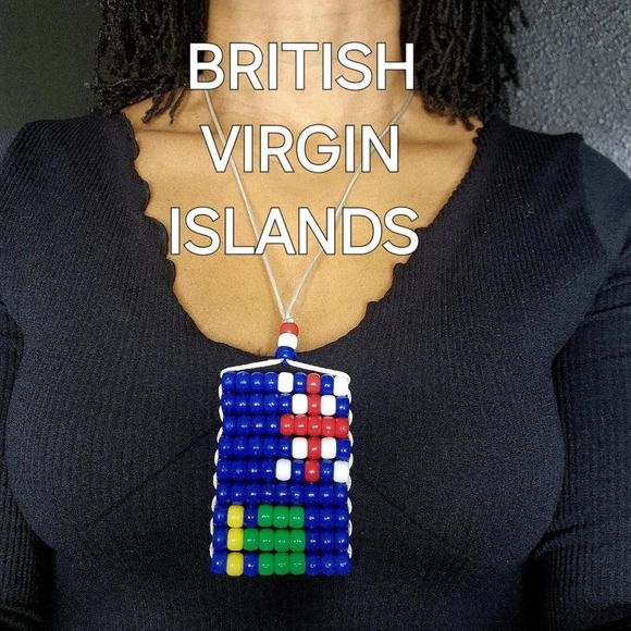 Accessories - British Virgin Islands 🇻🇬 Flag Car  Mirror Danglers/Necklace